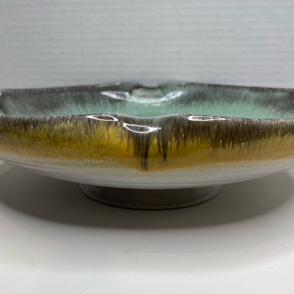 Vtg Karlsruher Mayolika Spritzdekor Vibrant Art Deco Ceramic Dish and Plate - Picture 4 of 13